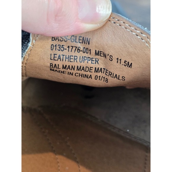 G.H. Bass & Co. Men's Slip On Glenn Oxford Black Leather Shoe Size 11.5 M - Picture 11 of 13